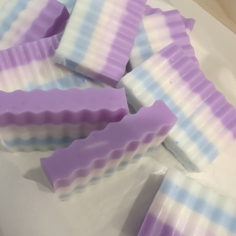 Handmade Goats Milk Soap Ends Layered With Coco Scent Cherry Blossom